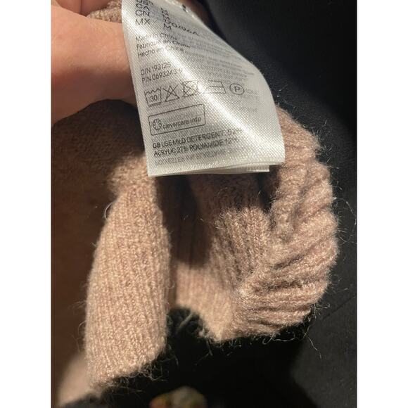 H&M - Women's M Sweater - Khaki Brown V-Neck - Wool Blend - Ribbed Hem - EUC - Picture 8 of 8